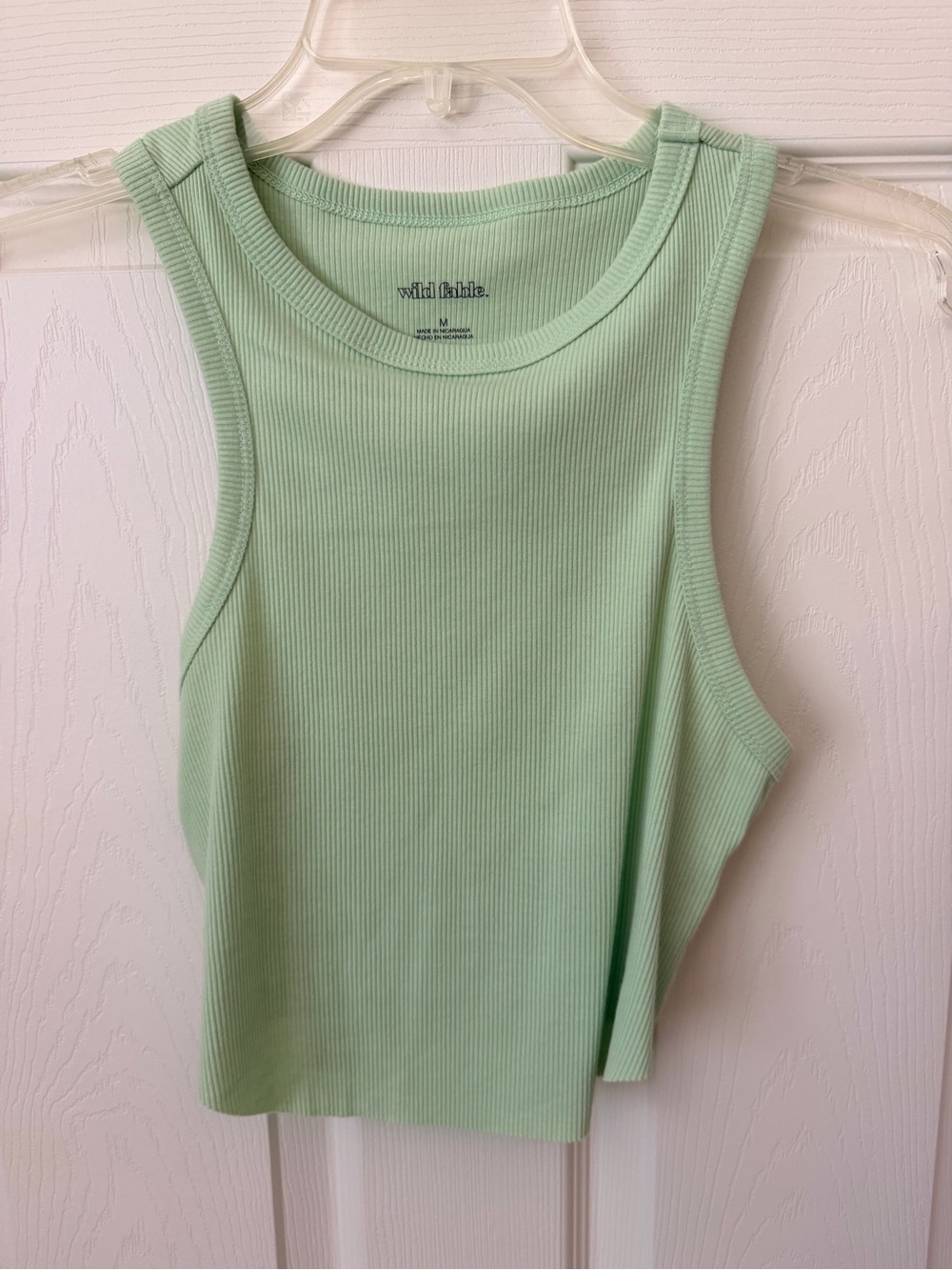 wild fable Mint Green Ribbed Cropped Tank